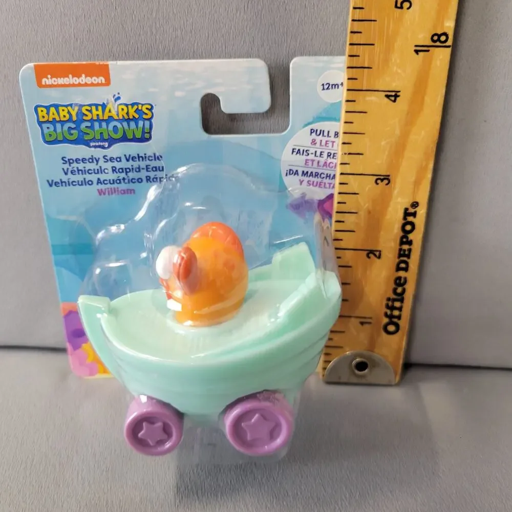 Baby Sharks Big Show Toy Speedy Sea Vehicle William Fish Pull Back‎ & Let Go New